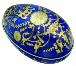 Egg Tin _ Blue_ Botanical Homeware